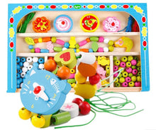 Load image into Gallery viewer, Wooden Box Watch Cognitive Baby Jewelry Beads (145 pcs)