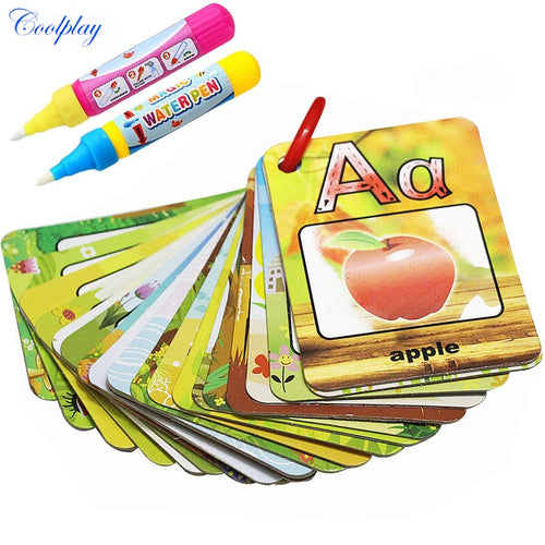 26 Alphabet Coloring Water Drawing Card