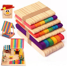 Load image into Gallery viewer, Natural Wooden Flat Sticks (50 Pcs)